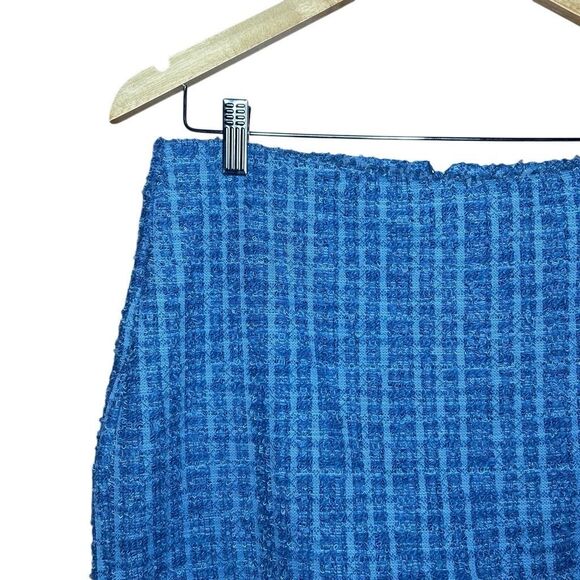 Madden NYC Blue Long Sleeve Tweed Bomber Jacket Tank Top Skort 3 Piece Set - Picture 10 of 15